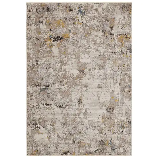 Silver Machine Woven Abstract Indoor Area Rug Photo 2