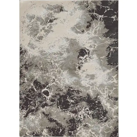 Silver Abstract Area Rug Photo 2