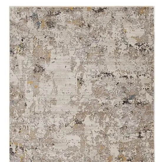 Silver Machine Woven Shrank Abstract Industrial Style Indoor Area Rug Photo 7