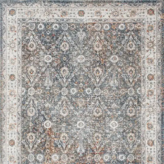 Silver Oriental Power Loom Washable Area Rug Photo 9