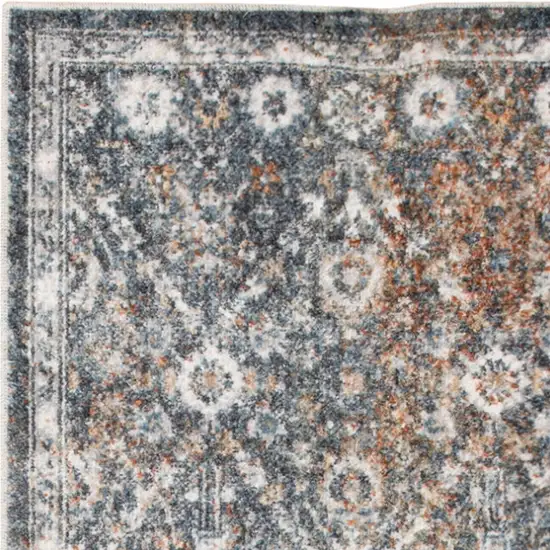 Silver Oriental Power Loom Washable Area Rug Photo 7