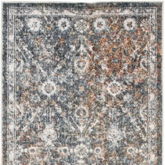 Silver Oriental Power Loom Washable Area Rug Photo 8