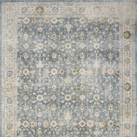 Silver Oriental Power Loom Washable Area Rug Photo 7