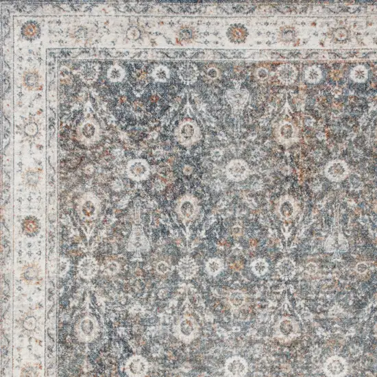 Silver Oriental Power Loom Washable Area Rug Photo 8