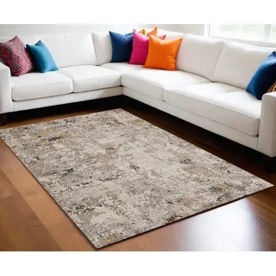 94 X 130 Silver Polyester Rug Photo 1