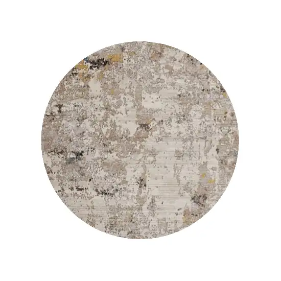 8' Silver Round Area Rug Photo 2