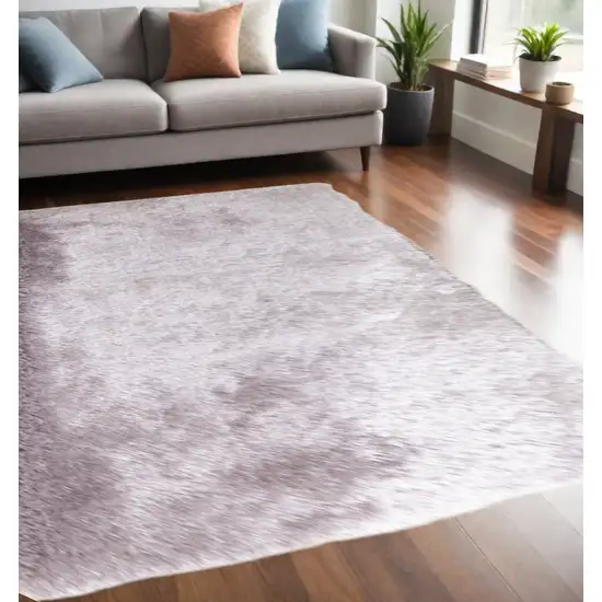 Silver Shag Hand Tufted Area Rug Photo 1