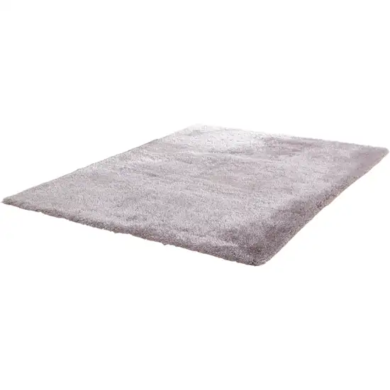 Silver Shag Hand Tufted Area Rug Photo 2