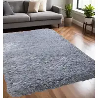 Photo of Silver Shag Hand Tufted Area Rug