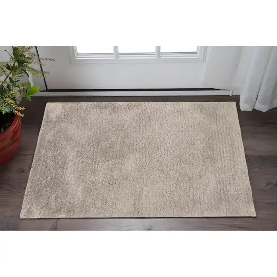 Silver Shag Hand Tufted Area Rug Photo 1