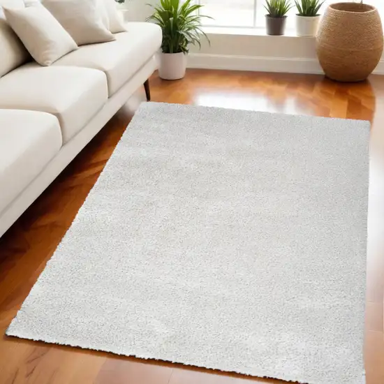 Silver Shag Power Loom Area Rug Photo 1