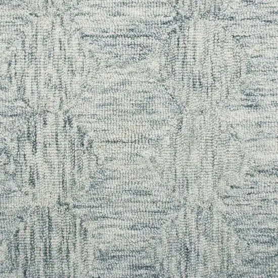 Silver Wool Geometric Hand Tufted Area Rug Photo 8