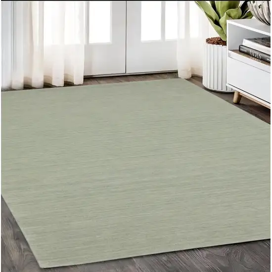 Silver Wool Hand Tufted Area Rug Photo 1