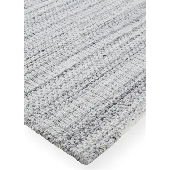 Silver Wool Hand Woven Stain Resistant Area Rug Photo 8