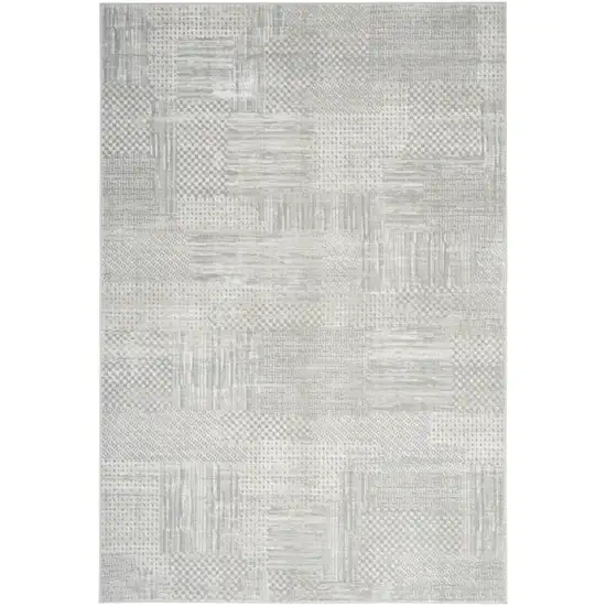 Silver and Gray Abstract Non Skid Area Rug Photo 5