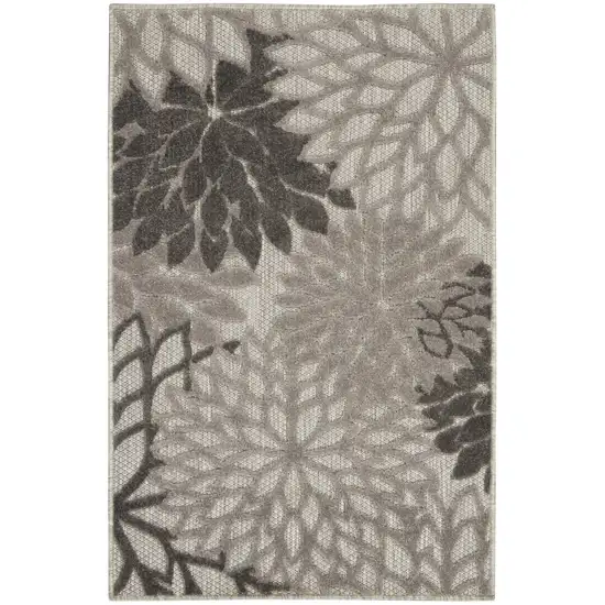 Silver and Gray Indoor Outdoor Area Rug Photo 1