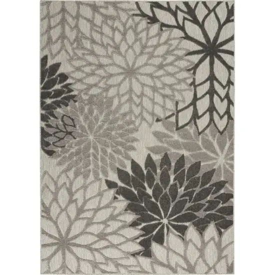 Silver and Gray Indoor Outdoor Area Rug Photo 1