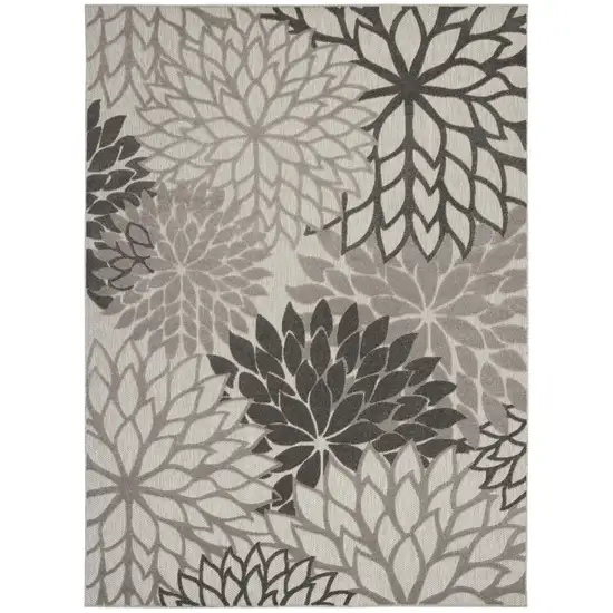 Silver and Gray Indoor Outdoor Area Rug Photo 1