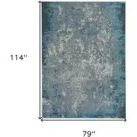 Photo of Silver or  Blue Polypropylene or Polyester Rug