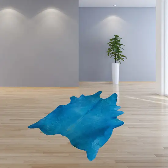 Sky Blue Cowhide - Rug Photo 3