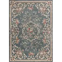 Photo of Slate Blue Floral Indoor Area Rug