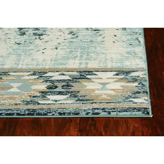 Slate Blue Machine Woven Pinegrove Lodge Indoor Area Rug Photo 1