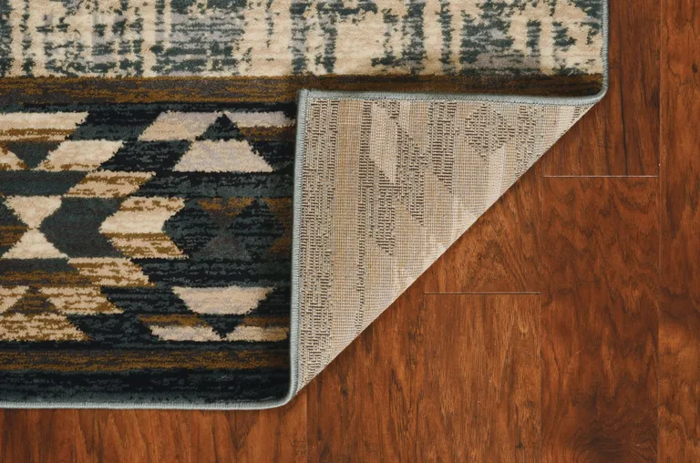 Slate Blue Machine Woven Pinegrove Lodge Indoor Area Rug Photo 4