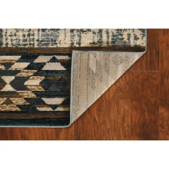 Slate Blue Machine Woven Pinegrove Lodge Indoor Area Rug Photo 4