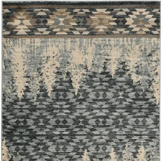 Slate Blue Machine Woven Pinegrove Lodge Indoor Area Rug Photo 7