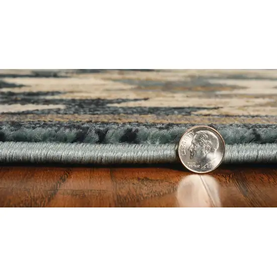 Slate Blue Machine Woven Pinegrove Lodge Indoor Area Rug Photo 8