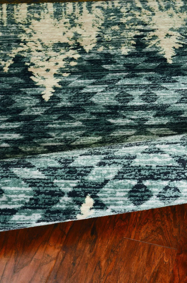 Slate Blue Winter Pine Trees Area Rug Photo 1