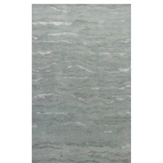 Slate Grey Hand Tufted Abstract Indoor Area Rug Photo 1