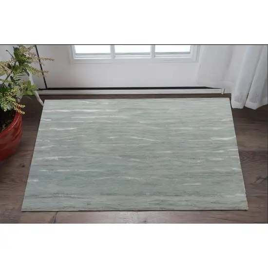 3'X5' Slate Grey Hand Tufted Abstract Indoor Area Rug Photo 2