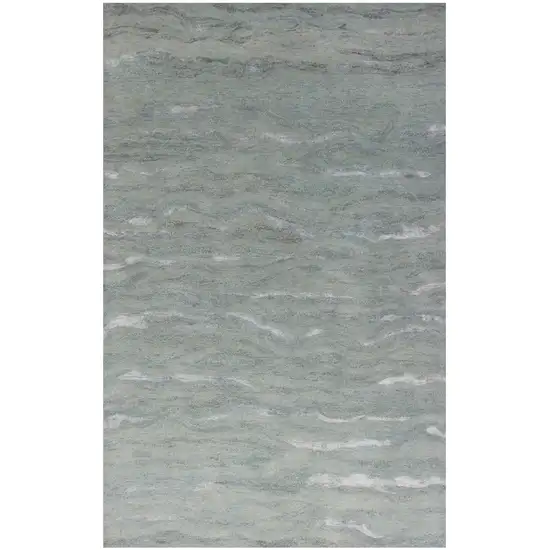 Slate Grey Hand Tufted Abstract Indoor Area Rug Photo 2