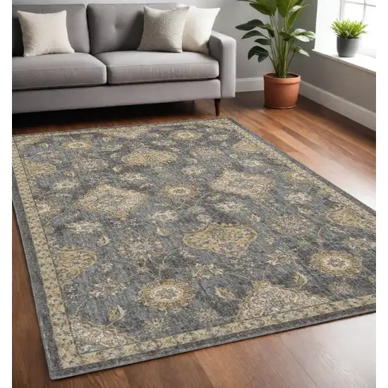 63 X 91 Slate Grey Wool Rug Photo 1