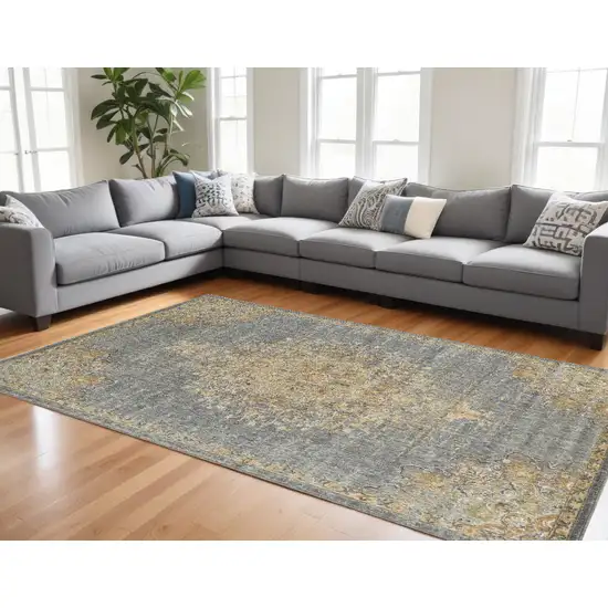 91 X 130 Slate Grey Wool Rug Photo 1