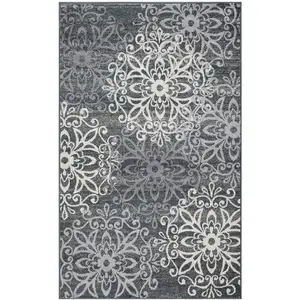 Photo of Slate Medallion Power Loom Area Rug