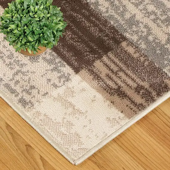 Slate Patchwork Power Loom Stain Resistant Area Rug Photo 3