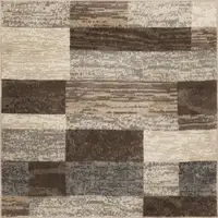 Photo of Slate Square Patchwork Power Loom Stain Resistant Area Rug