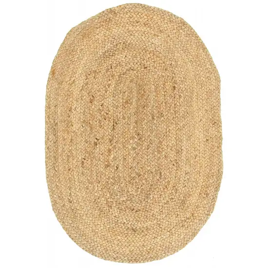 Soft Beige Braided Scatter Rug Photo 3