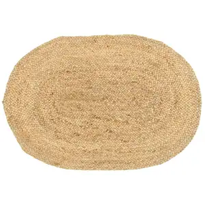 Photo of Soft Beige Braided Scatter Rug