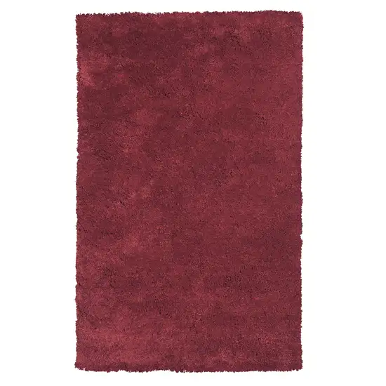 Solid  Red Shag Area Rug Photo 1