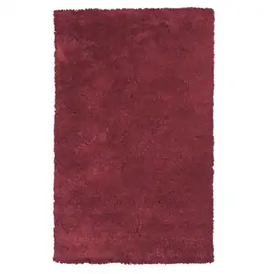 Photo of Solid  Red Shag Area Rug