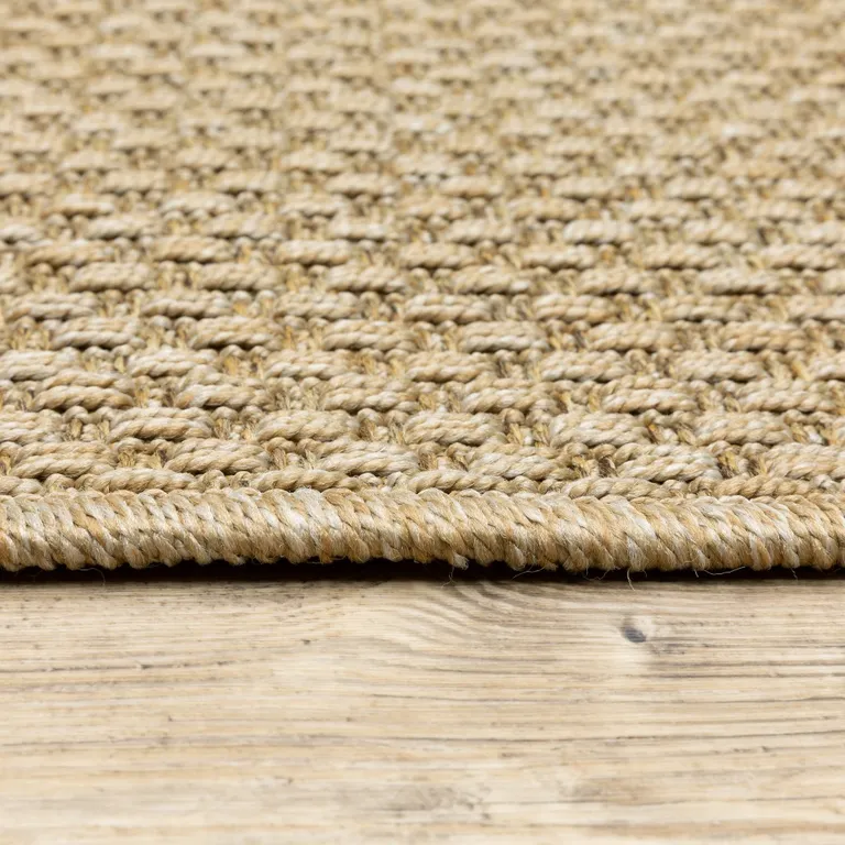 Solid Sand Beige Indoor Outdoor Area Rug Photo 4