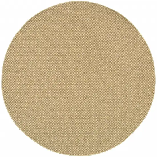 Solid Sand Beige Indoor Outdoor Area Rug Photo 1