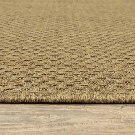 Solid Tan Indoor Outdoor Area Rug Photo 2