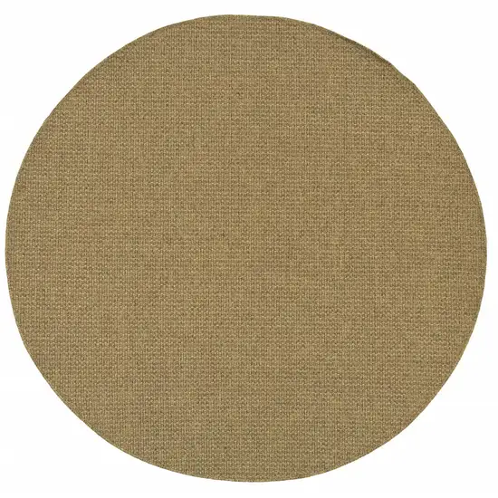 Solid Tan Indoor Outdoor Area Rug Photo 1