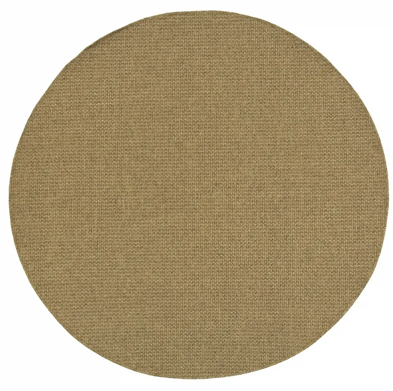 Solid Tan Indoor Outdoor Area Rug Photo 4