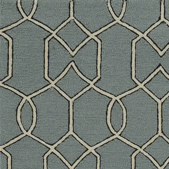 Spa Geometric Trellis UV Treated Indoor Area Rug Photo 2