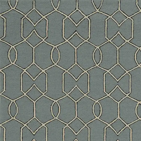 Spa Geometric Trellis UV Treated Indoor Area Rug Photo 3